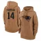 Brown Women's Alex Erickson New England Patriots 2023 Salute To Service Pullover Hoodie