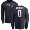 Navy Men's Haggai Ndubuisi New England Patriots Logo Long Sleeve T-Shirt -