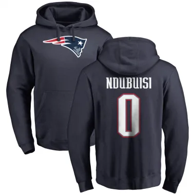 Navy Men's Haggai Ndubuisi New England Patriots Pro Line Logo Pullover Hoodie