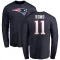 Navy Men's John Parker Romo New England Patriots Logo Long Sleeve T-Shirt -