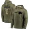 Olive Men's Haggai Ndubuisi New England Patriots Salute to Service Pullover Hoodie