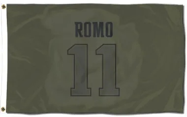 Olive New England Patriots John Parker Romo   Flag (3 X 5)