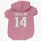 Pink New England Patriots Alex Erickson   Dog & Cat Pet Hoodie