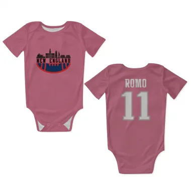 Pink New England Patriots John Parker Romo   Newborn & Infant Bodysuit