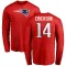 Red Men's Alex Erickson New England Patriots Logo Long Sleeve T-Shirt -