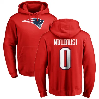 Red Men's Haggai Ndubuisi New England Patriots Pro Line Logo Pullover Hoodie