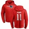 Red Men's John Parker Romo New England Patriots Pro Line Logo Pullover Hoodie