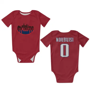 Red New England Patriots Haggai Ndubuisi   Newborn & Infant Bodysuit