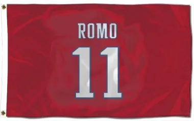 Red New England Patriots John Parker Romo   Flag (3 X 5)