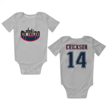 White New England Patriots Alex Erickson   Fade Newborn & Infant Bodysuit