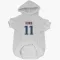 White New England Patriots John Parker Romo   Fade Dog & Cat Pet Hoodie