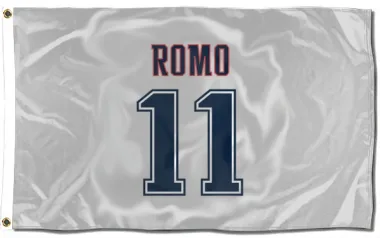 White New England Patriots John Parker Romo   Fade Flag (3 X 5)