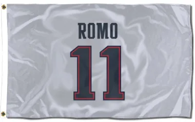 White New England Patriots John Parker Romo   Flag (3 X 5)